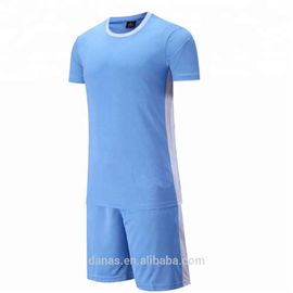 2017-18 Season Latest Blue Short Sleeve Soccer Jersey Set Grade Thai Quality