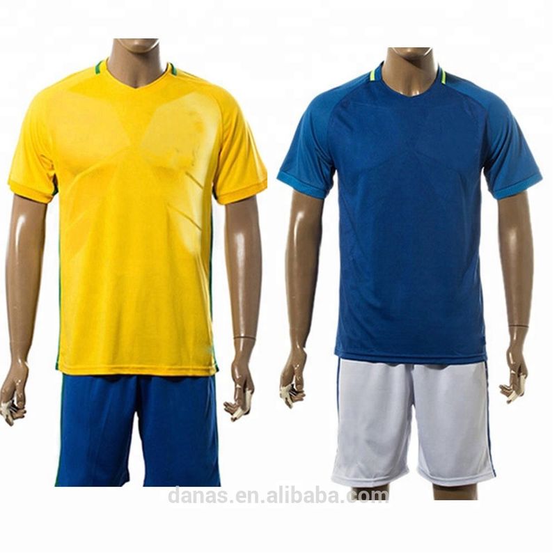 Brazil new quick dry football shirt soccer jersey and shorts