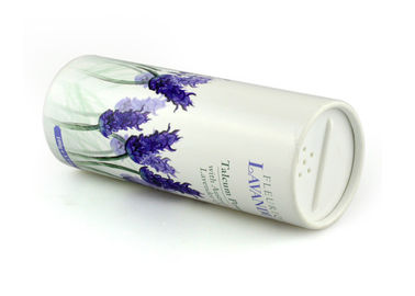 Baby Talcum Powder Packaging Shaker Top Paper Can  White / Black  Plastic Plug