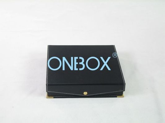 Folding Leather modern jewelry box for necklace , earring and finger ring packing