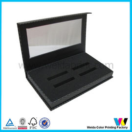 Black Color Paper Packaging Boxes with Clear Plastic Window