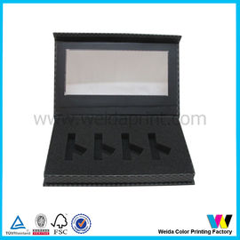 Black Color Paper Packaging Boxes with Clear Plastic Window