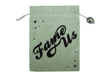Small Cotton Drawstring Pouch Environmental-friendly With String And Bead