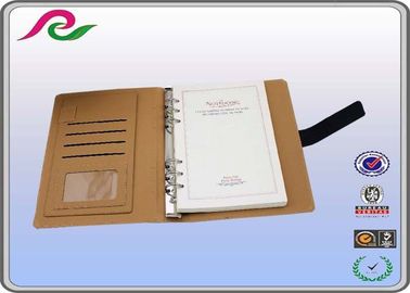 Velcro closure A5 logo printing loose leaf notebook with card files