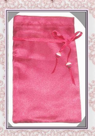 Custom Embroidered Satin Drawstring Pouch ，Satin Favor Bags Personalized