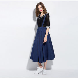 Longues jupes de denim de longueur de bandage moderne renversant de style